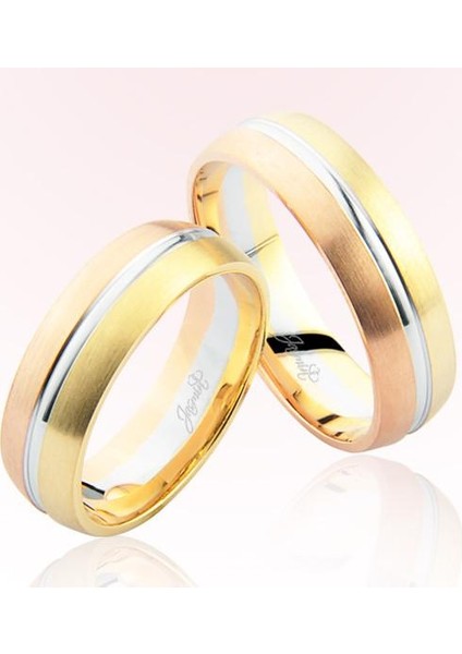 Üç Renk Altın Alyans 7402