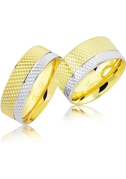 Sarı Beyaz Altın Alyans 4704-2