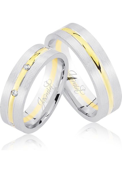 Sarı Beyaz Altın Alyans 2605-3