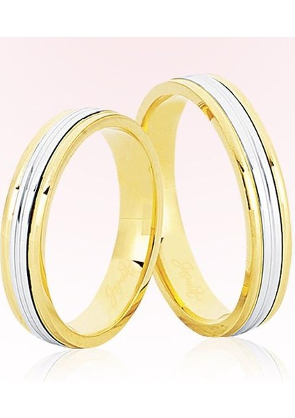 Sarı Beyaz Altın Alyans 6402