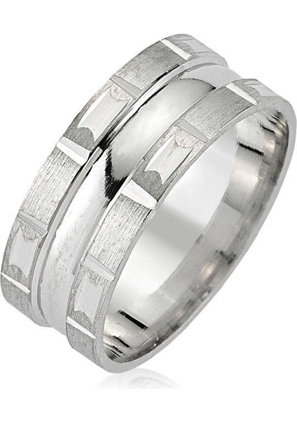 Gümüş Rodyumlu Alyans