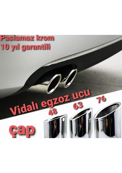 Audi A1 A2 A3 Egzoz Ucu 63 mm Çap 1 Adet