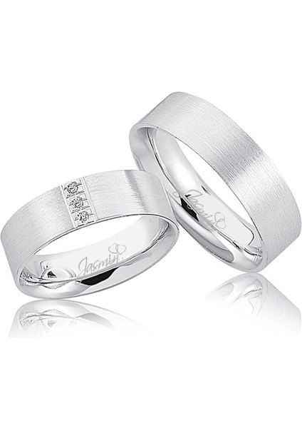 Beyaz Altın Alyans 4004-2