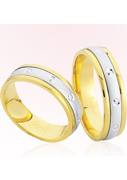 Sarı Beyaz Altın Alyans 7606