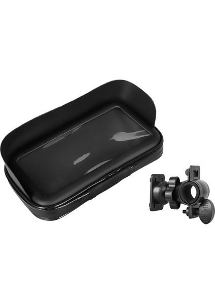 Su Geçirmez Bisiklet Cep Telefonu / Gps Tutucu Kılıf Çanta Dağı Gidon Siyah Artı (Yurt Dışından)