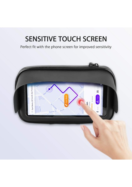 Su Geçirmez Bisiklet Cep Telefonu / Gps Tutucu Kılıf Çanta Dağı Gidon Siyah Artı (Yurt Dışından) modelleri