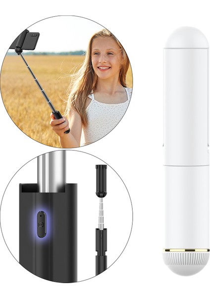 Bluetooth Selfie Stick El Uzatılabilir Fotoğraf Çekmek Için Beyaz (Yurt Dışından) fırsatları