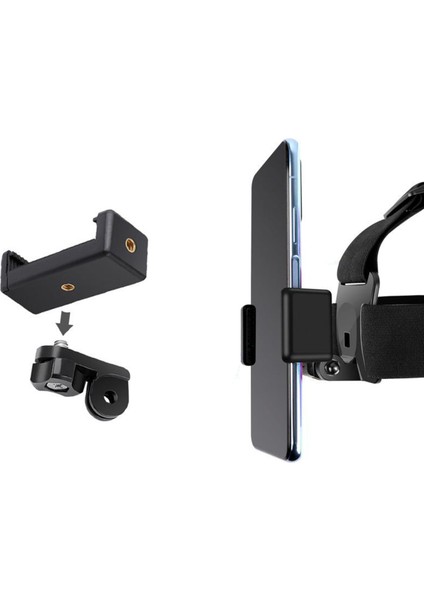 Kafa Kayışı Montaj Tutucu / Klip / Klip Spor Kamera Cep Telefonu Siyah Için (Yurt Dışından) modelleri