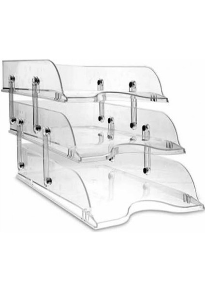 Evrak Rafı 3lü Raylı Şeffaf 829G indirimleri