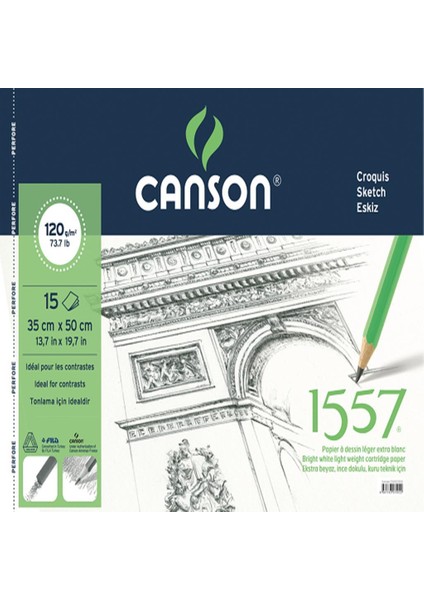 Desen Çizim Defteri 180GR. 35X50CM Canson 1557 Anı Ölümsüzleştir