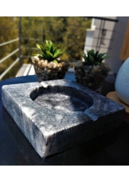 Gerçek Doğal Taş Mermer Kül Tablası