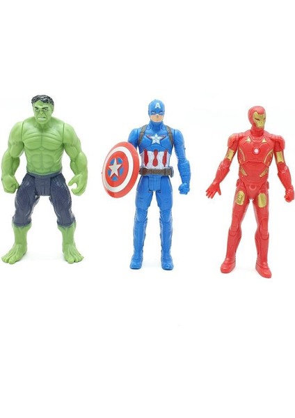 Avengers Hulk & Iron Man & Kaptan Amerika Figür