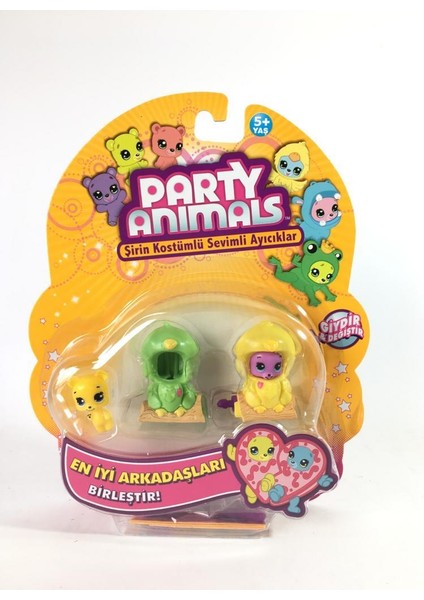 Party Animals 3'lü Figür Set - 60725