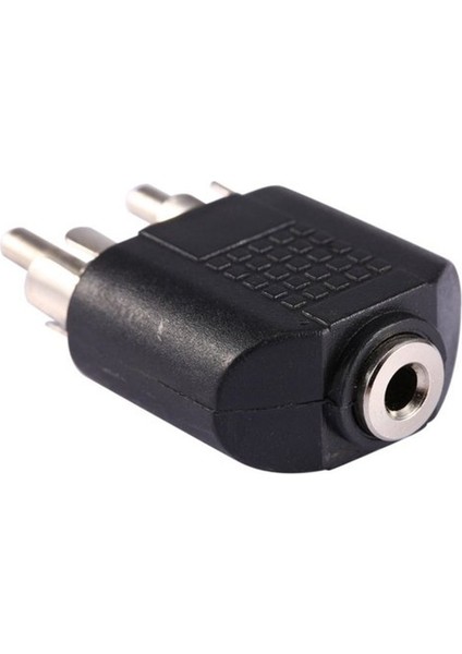 3.5mm Ses Stereo Jak 2 RCA Erkek Ses Jack Konnektör Dönüştürücü