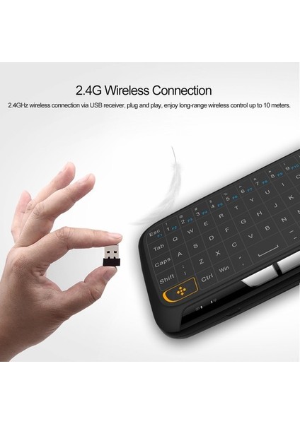 H18 2.4ghz Wireless Full Touchpad Remote Control Keyboard (Yurt Dışından)