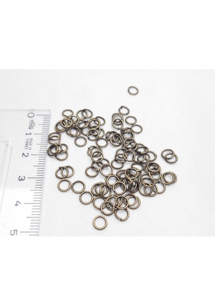 Bakır Renginde 5 mm Metal Takı Halkası (100 Adet)