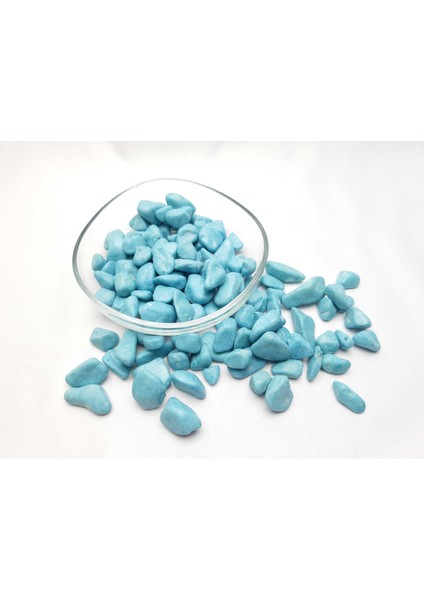 Dekoratif Mavi Renkte Orta (10-25MM) Çakıl Taşı 350 gr