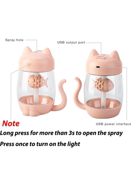 3 In 1 350 ml USB Kedi Hava Nemlendirici (Yurt Dışından)