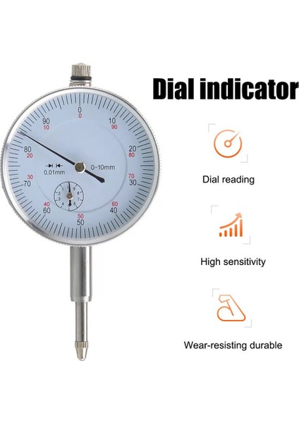 Kadran Göstergesi 0-10 mm Kadran Testi Göstergesi Karşılaştırıcı 0.01 Ölçüm Ekipmanı (Yurt Dışından) modelleri