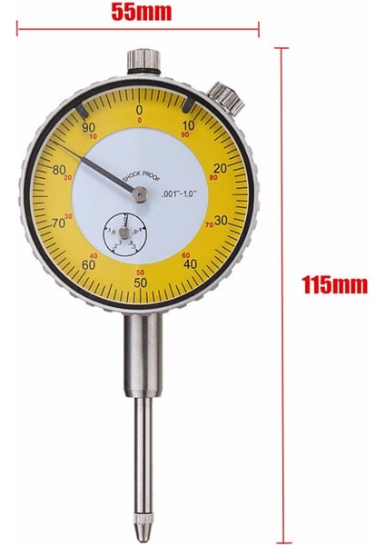 0.001"-1.0" Yüksek Doğruluk Kadran Test Göstergesi Ölçme Aleti (Yurt Dışından)