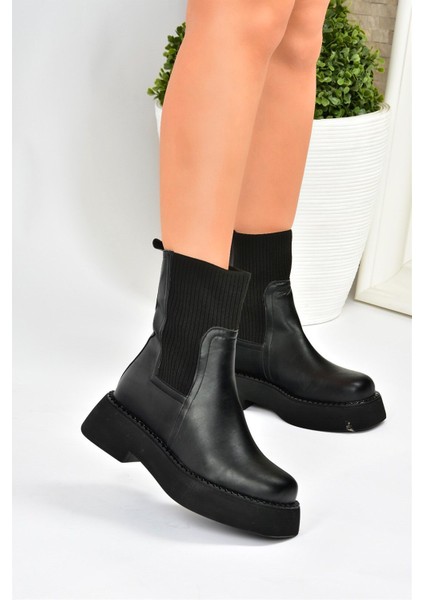 Siyah Kalın Tabanlı Günlük Kadın Bot L610130209 fiyatları