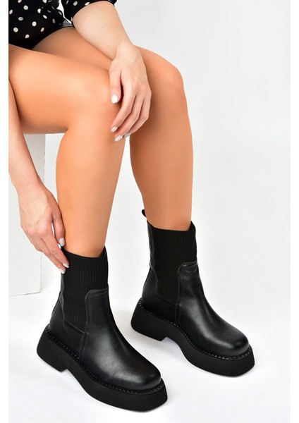 Siyah Kalın Tabanlı Günlük Kadın Bot L610130209 fırsatları