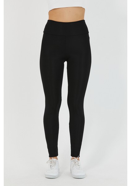 Kadın Siyah Yüksek Bel Toparlayıcı Tayt