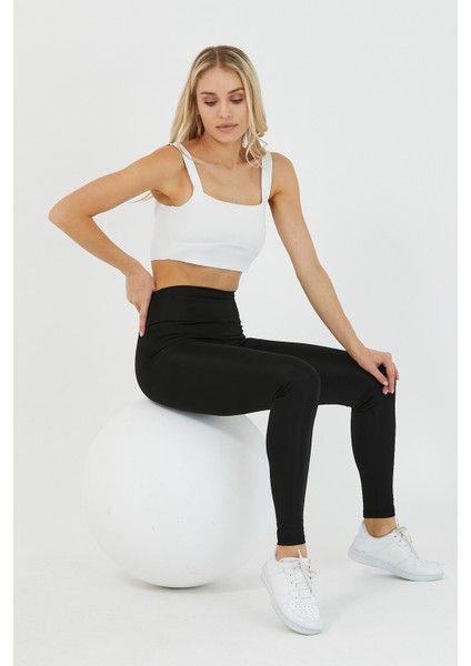 Kadın Siyah Yüksek Bel Toparlayıcı Tayt fırsatları