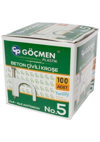 - Göçmen Çivili Kroşe No:5 (100 Adet)