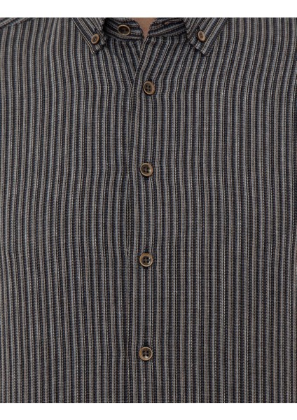 Erkek Mavi Regular Fit Uzun Kollu Gömlek 50238826-VR036
