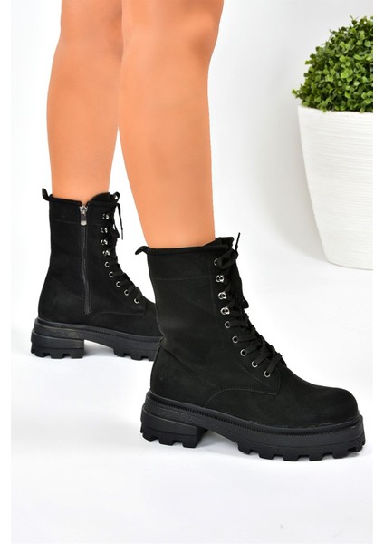 Siyah Süet Bağcıklı Kadın Postal Bot L996750002 fırsatları