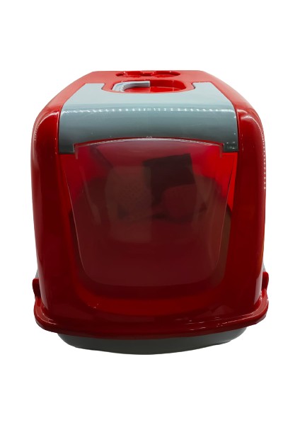 Kırmızı Kapalı Kedi Tuvaleti