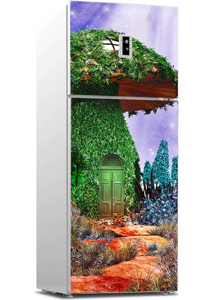 444MAGAZA Buzdolabı Sticker Beyaz Eşya Kaplama Beyaz Eşya Sticker Buzdolabı Kaplama Yesil Mantar