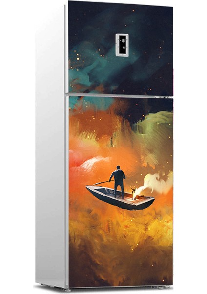 444MAGAZA Buzdolabı Sticker Beyaz Eşya Kaplama Beyaz Eşya Sticker Buzdolabı Kaplama Havada