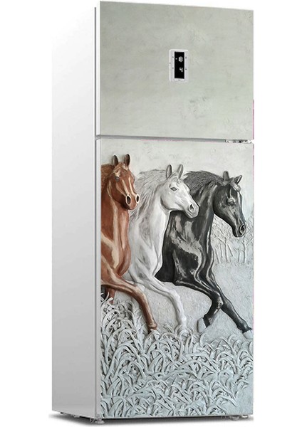 444MAGAZA Buzdolabı Sticker Beyaz Eşya Kaplama Beyaz Eşya Sticker Buzdolabı Kaplama Atlar