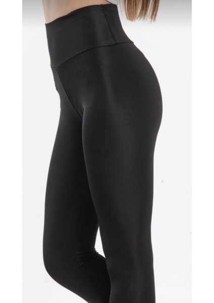 Kadın Siyah Disko Yüksek Bel Toparlayıcı Tayt