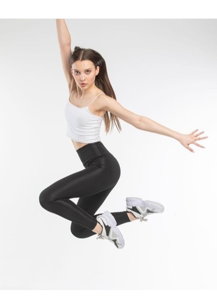 Kadın Siyah Disko Yüksek Bel Toparlayıcı Tayt fırsatları