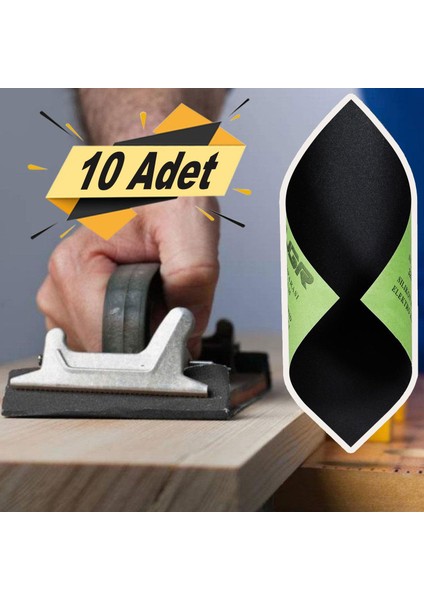 Su Zımparası Yumuşak Kağıt Tabaka Sulu Kuru Zımpara 23X28 cm 1200 Kum-10 Adet