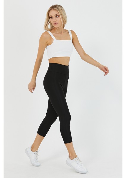 Kadın Siyah Yüksel Bel Kapri Tayt fiyatları