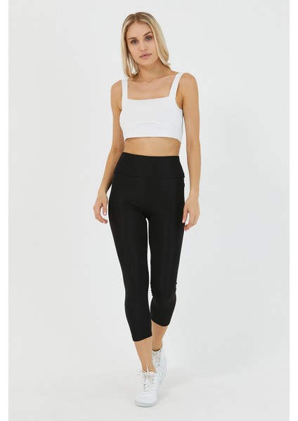 Kadın Siyah Yüksel Bel Kapri Tayt modelleri