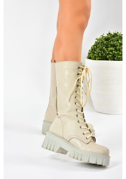 Bej Kalın Tabanlı Kadın Çizme L996081009 fırsatları
