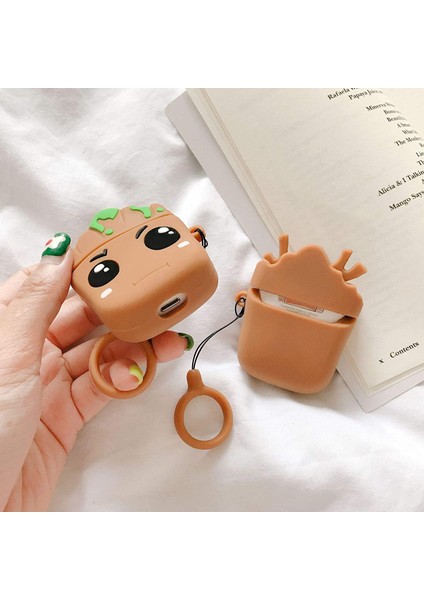 Better Life Karikatür Airpods Kılıf Anahtarlıklı Şarj Kapağı (Yurt Dışından)