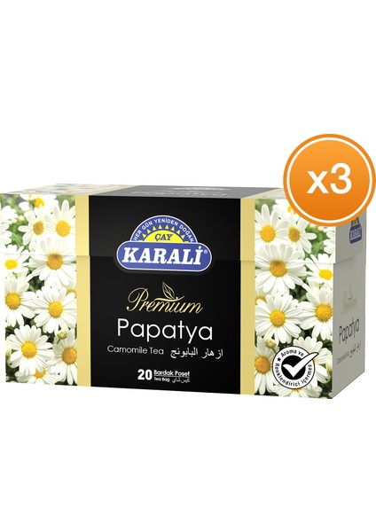 Premium Bardak Poşet Papatya Çayı 20'li x 3 Paket