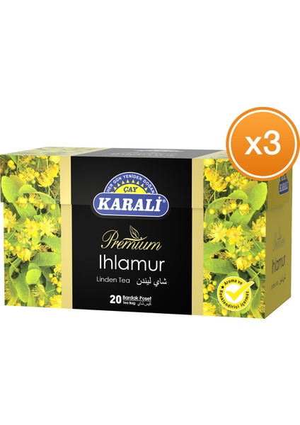 Premium Bardak Poşet Ihlamur Çayı 20'li x 3 Paket