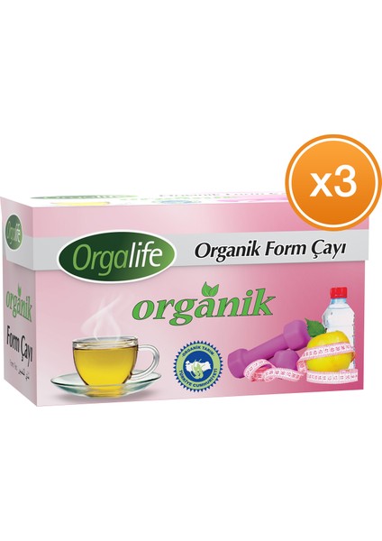 Organik Bardak Poşet Form Çay 20'li x 3 Paket