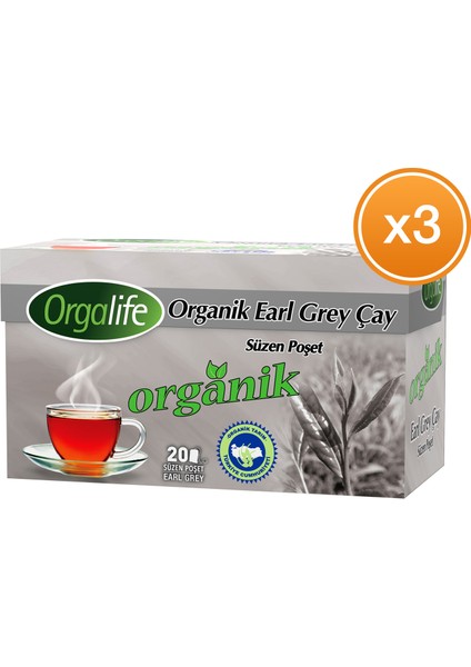 Organik Bardak Poşet Earl grey 20'li x 3 Paket