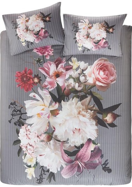 Grey Blossom Çift Kişilik Nevresim Takımı