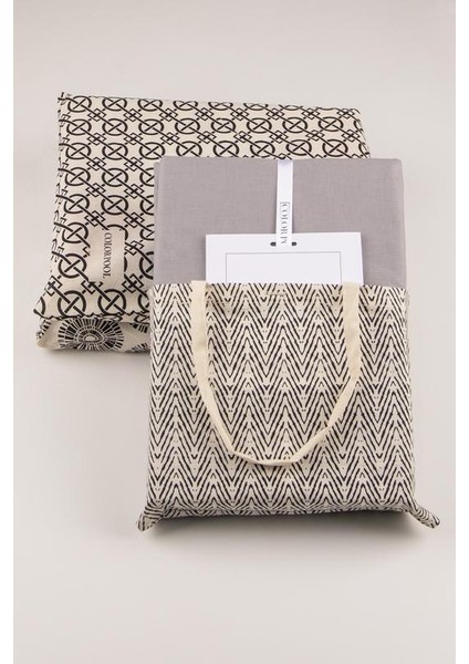 Grey Blossom Çift Kişilik Nevresim Takımı modelleri