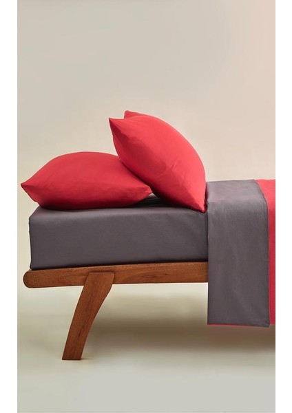 Bright Future Kırmızı-Antrasit Nevresim Takımı