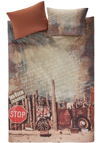 Brown Town Tek Kişilik Nevresim Takımı